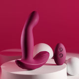 Evolved COME ON OVER - Burgundy Red 15.9 cm USB Rechargeable Vibrator with Wireless Remote - Image 4