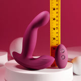Evolved COME ON OVER - Burgundy Red 15.9 cm USB Rechargeable Vibrator with Wireless Remote - Image 7