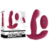 Evolved COME ON OVER - Burgundy Red 15.9 cm USB Rechargeable Vibrator with Wireless Remote - Image 1