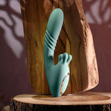 Evolved THRUST INTO ECSTASY - Green 21 cm USB Rechargeable Thrusting & Rotating Vibrator - Image 2
