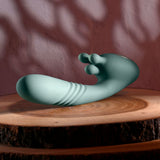Evolved THRUST INTO ECSTASY - Green 21 cm USB Rechargeable Thrusting & Rotating Vibrator - Image 5