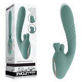 Evolved THRUST INTO ECSTASY - Green 21 cm USB Rechargeable Thrusting & Rotating Vibrator - Image 1