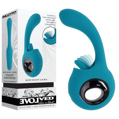 Evolved HOW MANY LICKS - Blue 17.8 cm Vibrator