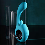 Evolved HOW MANY LICKS - Blue 17.8 cm USB Rechargeable Vibrator with Flicking Stimulator - Image 2