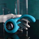 Evolved HOW MANY LICKS - Blue 17.8 cm USB Rechargeable Vibrator with Flicking Stimulator - Image 3