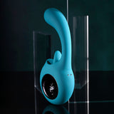 Evolved HOW MANY LICKS - Blue 17.8 cm USB Rechargeable Vibrator with Flicking Stimulator - Image 4