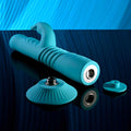 Evolved BUNNY HOP - Teal 25.1 cm USB Rechargeable Thrusting Rabbit Vibrator with Suction Base