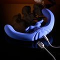 Evolved LOVEBIRDS - Purple 20.8 cm USB Rechargeable Double-Ended Rabbit Vibrator with Remote
