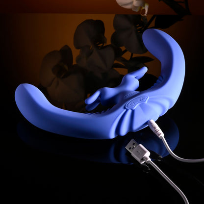 Evolved LOVEBIRDS - Purple 20.8 cm Double-Ended Rabbit Vibrator