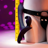 Evolved GIVING VIBES - Black 14.6 cm USB Rechargeable Vibrating Strap-On with Remote - Image 8