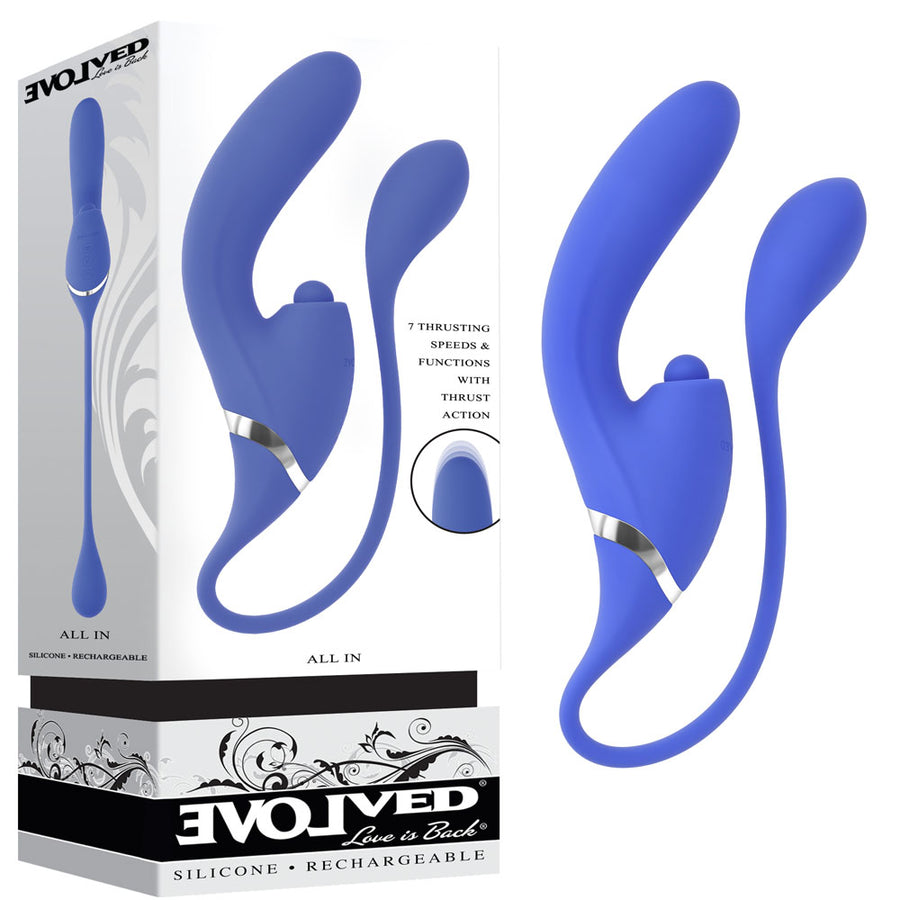 Evolved ALL IN - Purple USB Recahrgeable Triple Stimulating Vibrator