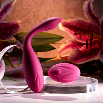 Evolved CHERRY POSE - Pink 16.1 cm USB Rechargeable Flexible & Posable Vibrator with Remote