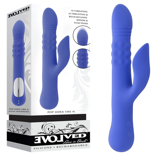 Evolved POP GOES THE O - Purple Thrusting & Bulging Rabbit Vibrator