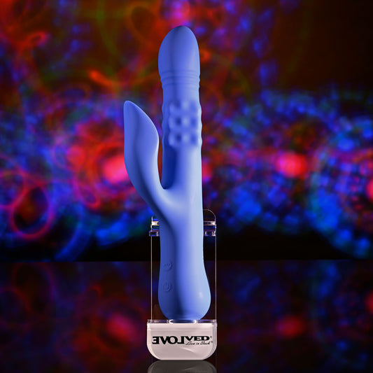 Evolved POP GOES THE O - Purple Thrusting & Bulging Rabbit Vibrator