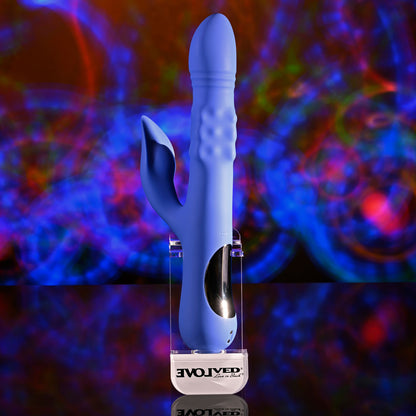 Evolved POP GOES THE O - Purple Thrusting & Bulging Rabbit Vibrator
