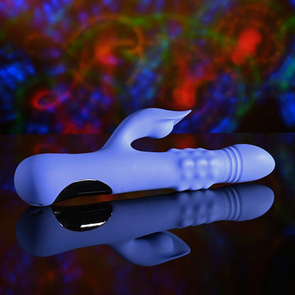 Evolved POP GOES THE O - Purple Thrusting & Bulging Rabbit Vibrator