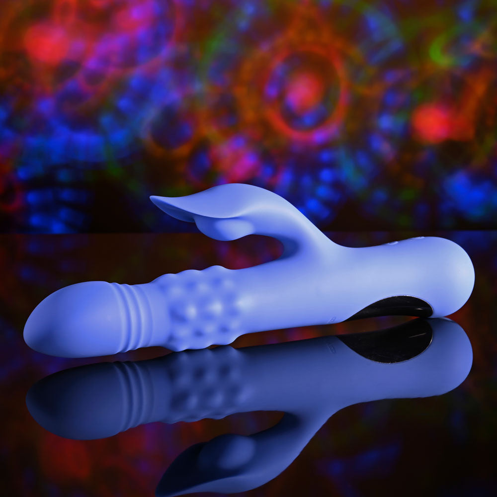 Evolved POP GOES THE O - Purple Thrusting & Bulging Rabbit Vibrator