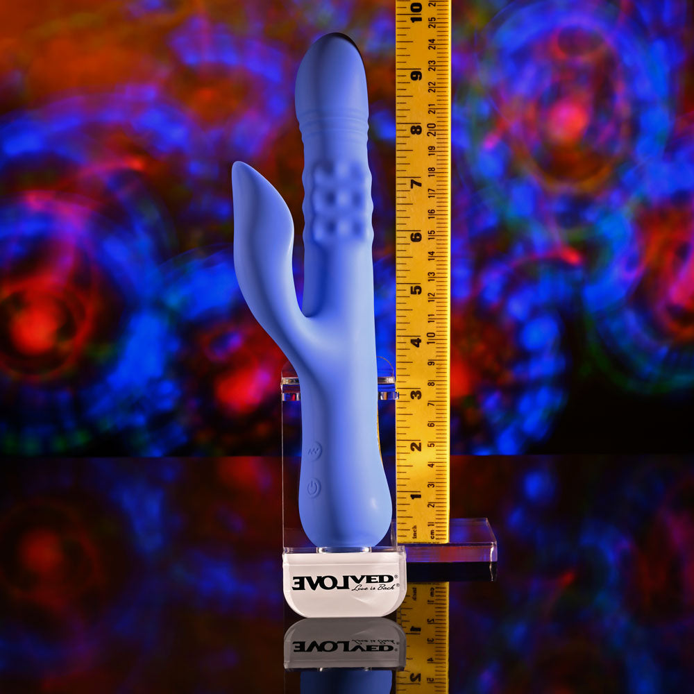 Evolved POP GOES THE O - Purple Thrusting & Bulging Rabbit Vibrator