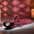 Evolved BURSTING WITH PLEASURE - Red 25.4 cm USB Rechargeable Vibrator with Tapping Clitoral Stimulator
