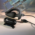 Evolved THE GENIE - Black 11.2 cm USB Rechargeable Vibrating Plug with Wireless Remote