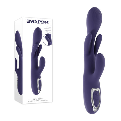 Evolved BOW DOWN - Purple USB Rechargeable Rabbit Vibrator