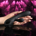 Evolved BLACK MAGIC - Black 20 cm USB Rechargeable Rabbit Vibrator with LED Screen