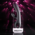 Evolved BLACK MAGIC - Black 20 cm USB Rechargeable Rabbit Vibrator with LED Screen