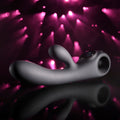 Evolved BLACK MAGIC - Black 20 cm USB Rechargeable Rabbit Vibrator with LED Screen