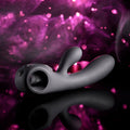 Evolved BLACK MAGIC - Black 20 cm USB Rechargeable Rabbit Vibrator with LED Screen