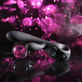 Evolved BLACK MAGIC - Black 20 cm USB Rechargeable Rabbit Vibrator with LED Screen