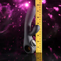 Evolved BLACK MAGIC - Black 20 cm USB Rechargeable Rabbit Vibrator with LED Screen
