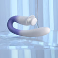 Evolved SPRING LOADED - White/Purple 23 cm USB Rechargeable Multi-Tapping Vibrator