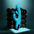 Evolved BUNNY TAPPER - Blue 20 cm USB Rechargeable Rabbit Vibrator with Flicking Shaft