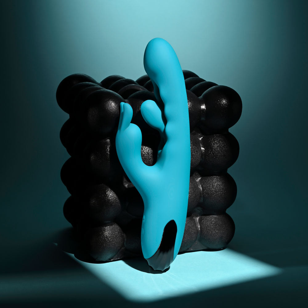 Evolved BUNNY TAPPER - Blue 20 cm Rabbit Vibrator with Flicking Shaft
