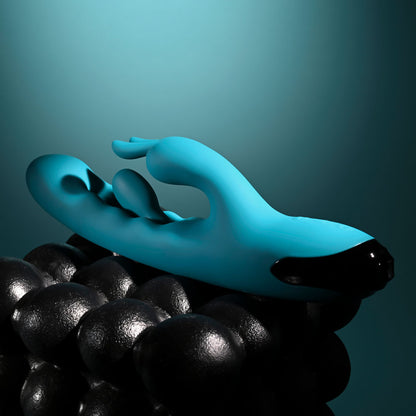 Evolved BUNNY TAPPER - Blue 20 cm Rabbit Vibrator with Flicking Shaft