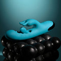 Evolved BUNNY TAPPER - Blue 20 cm USB Rechargeable Rabbit Vibrator with Flicking Shaft