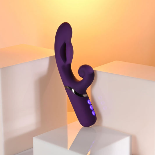 Evolved PLEASURE PUFF - Purple 24.1 cm Inflatable Rabbit Vibrator
