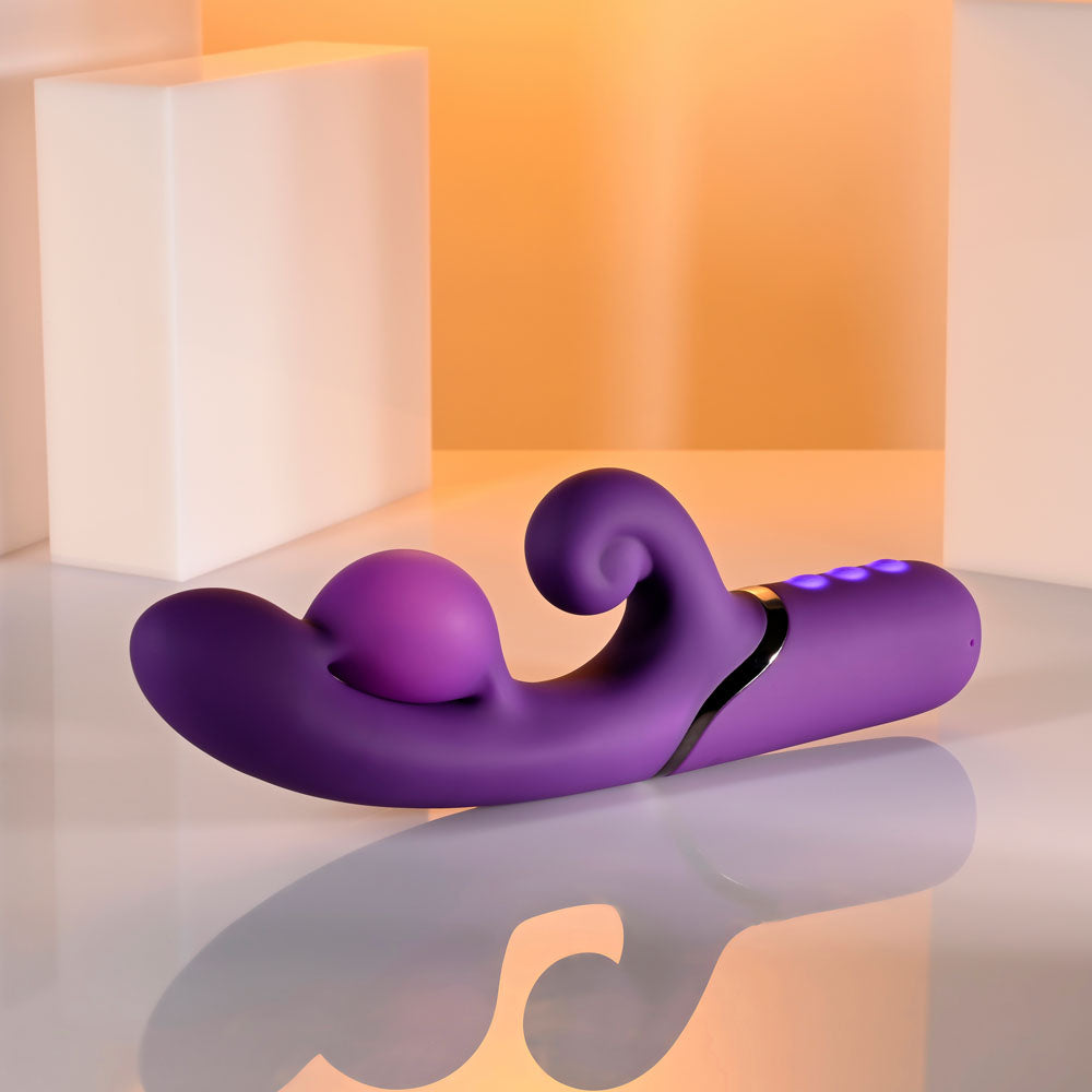 Evolved PLEASURE PUFF - Purple 24.1 cm Inflatable Rabbit Vibrator