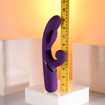 Evolved PLEASURE PUFF - Purple 24.1 cm USB Rechargeable Inflatable Rabbit Vibrator