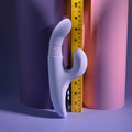 Evolved PEP TALK - Purple 23.3 cm USB Rechargeable Thrusting Vibrator with Tapping Clitoral Stimulator