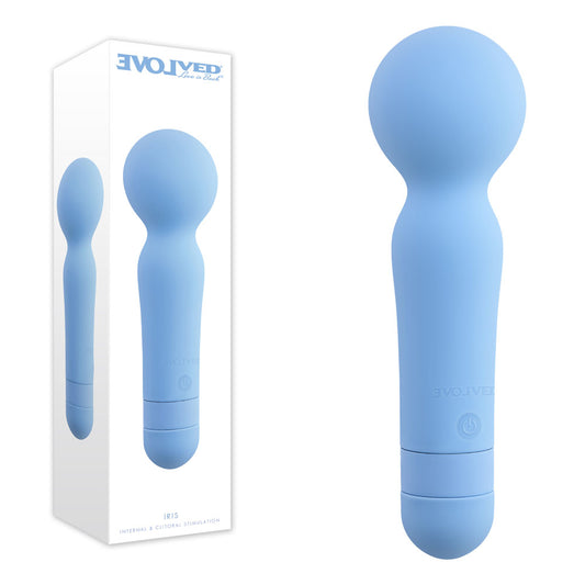Evolved IRIS Massage Wand - Blue 18.3 cm USB Rechargeable Massage Wand