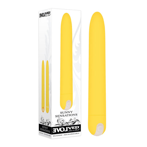 Evolved Sunny Sensations - Yellow 18.6 cm USB Rechargeable Vibrator - Image 1