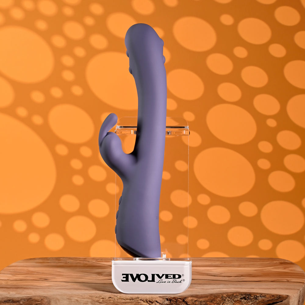 Evolved POPPIN GOOD TIME - Purple 20 cm Rabbit Vibrator