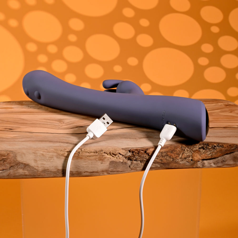 Evolved POPPIN GOOD TIME - Purple 20 cm Rabbit Vibrator
