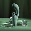 Evolved SPIRAL CHARM - Green 18 cm USB Rechargeable Rabbit Vibrator