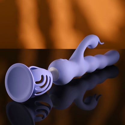 Evolved WIGGLY BUNNY - Purple Rabbit Vibrator with Suction Base