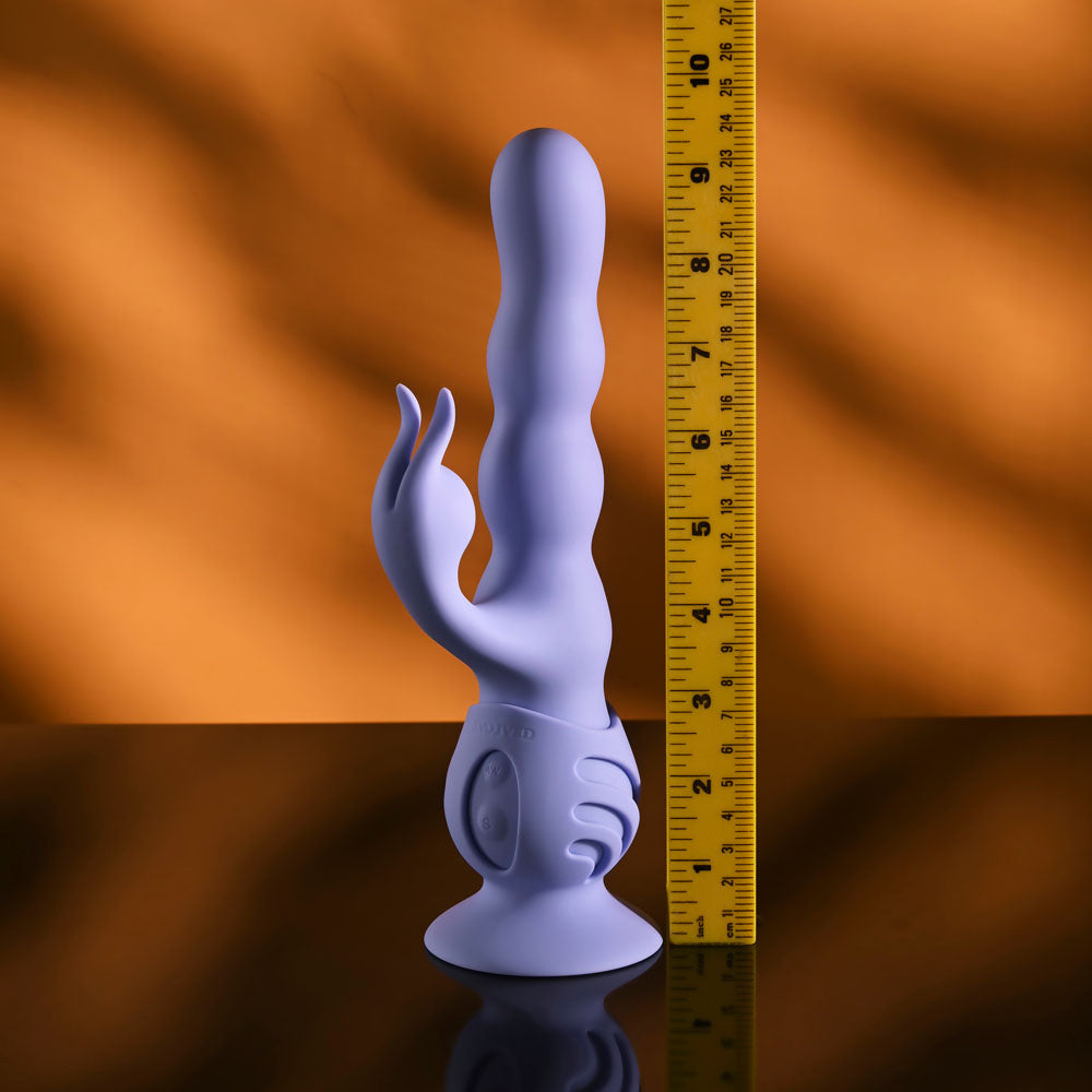 Evolved WIGGLY BUNNY - Purple Rabbit Vibrator with Suction Base