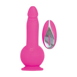 Evolved Ballistic - Pink 19 cm USB Rechargeable Vibrating Dong with Balls Motor & Remote - Image 2