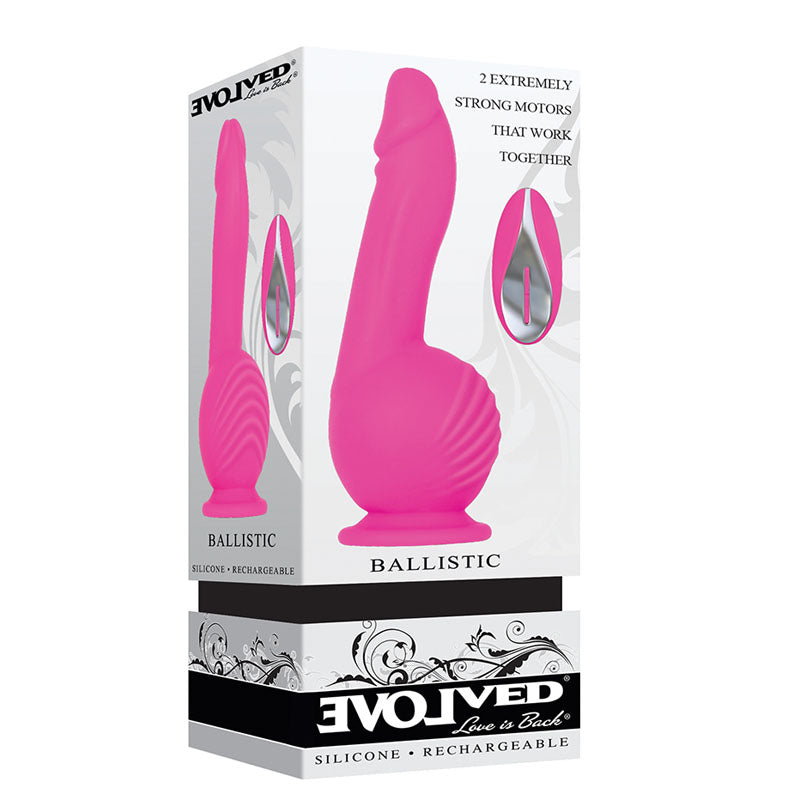 Evolved Ballistic - Pink 19 cm Vibrating Dong