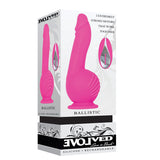 Evolved Ballistic - Pink 19 cm USB Rechargeable Vibrating Dong with Balls Motor & Remote - Image 3